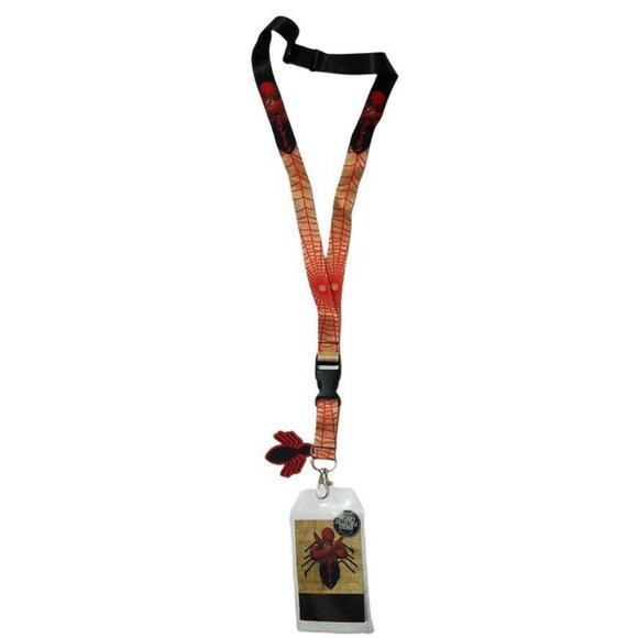 Bioworld Marvel Spider-Man Lanyard with Sticker, ID Badge Holder & Rubber Charm - Picture 2 of 9